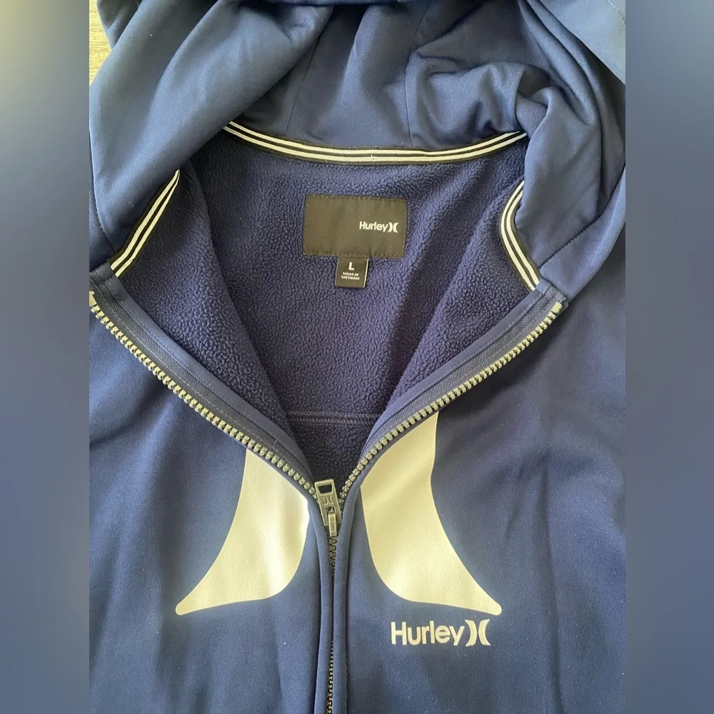 Boys Pre-loved Hurley (Nike Therma Fit) Light Hooded Jacket, Sz LARGE